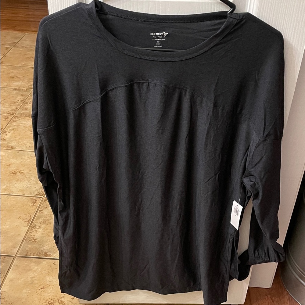 Old Navy dark grey Long Sleeve Scoop Neck Top